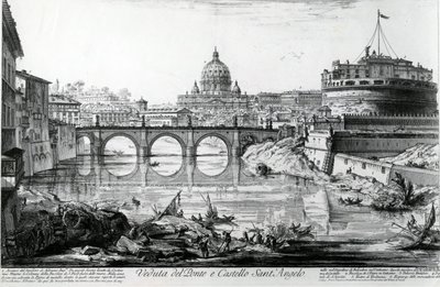 View of the Bridge and Castel Sant